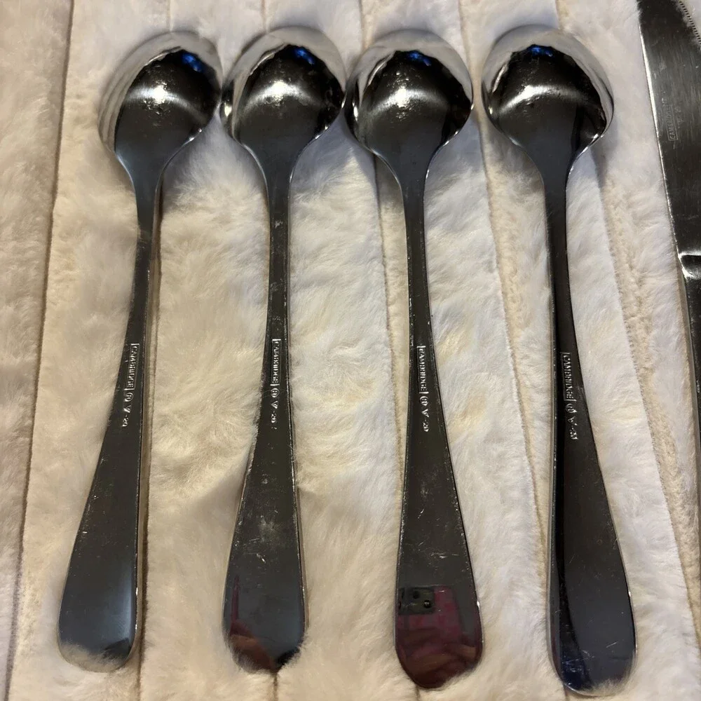 Cambridge Stainless flatware NEVADA A-20 Replacements 4 Tablespoons 3 Knives Lot